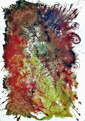 ABSTRAKTION Nr.3, 40x40 cm, Acryl auf Leinen, Preis € 150,-