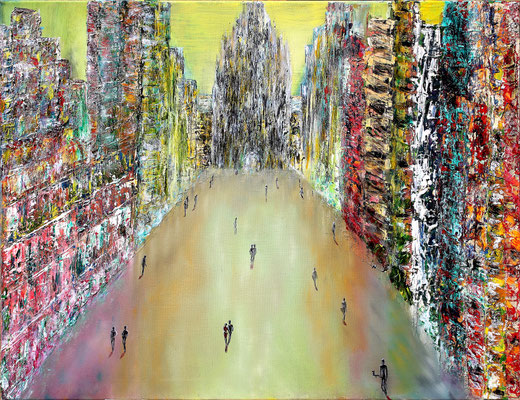 TOWNWALK; 60x80 cm; Öl (Original nicht mehr erhältlich)