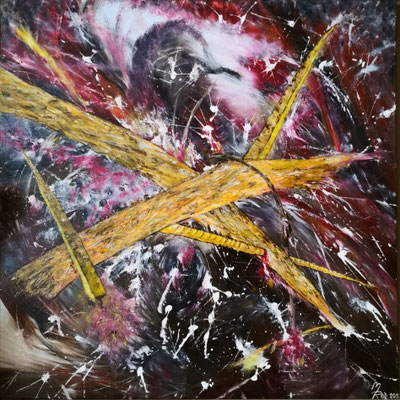 WHEN DOVES CRY; 80x80 cm; Öl auf Leinen mit Schlussfirnis seidenmatt; Preis € 550,-