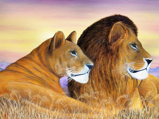 LÖWEN Nr.1; 60x80 cm; Öl auf Leinen (Original nicht mehr erhältlich)