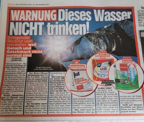 Jetzt auch noch das Flaschenwasser?!?