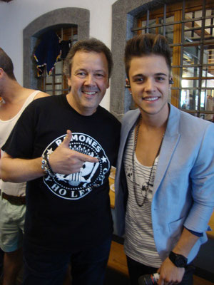 ... Backstage mit Luca Hänni (Gewinner von DSDS 2012) am Thunfest (10.08.2013)