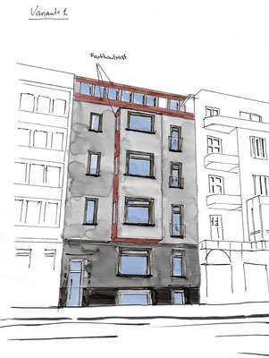 Entwurf Fassadensanierung, Koblenz