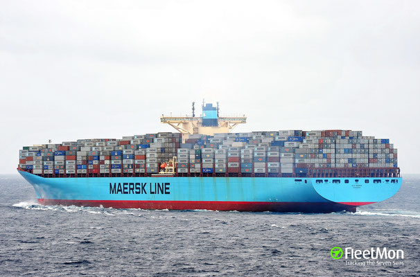 Nach Hamburg geht's auf der Elly Maersk mit 15'499 anderen Containern :) 