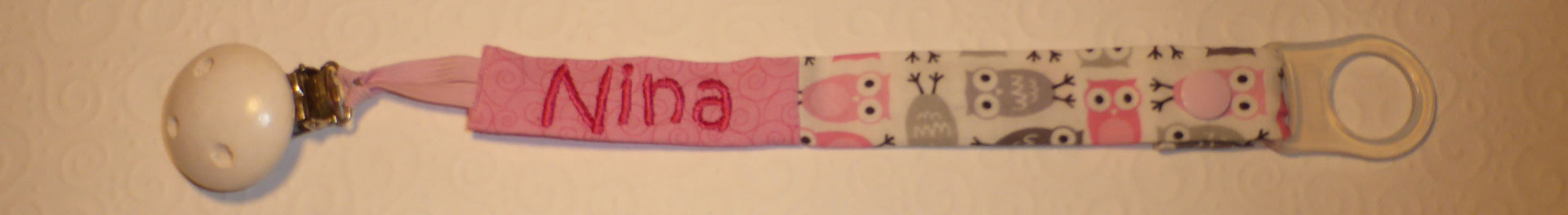 SK "Eulen rosa-grau" mit Adapter + 2,- € Aufpreis - nur noch sehr wenig Eulenstoff da