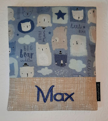 BK Bären blau-natur - nur noch wenig Stoff da!