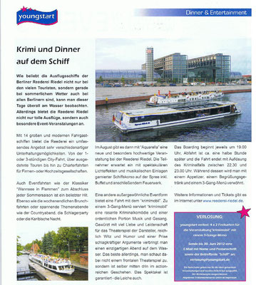 Krimi-Dinner von Theater krimimobil Berlin in der Presse
