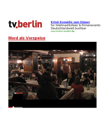 Krimi-Dinner von Theater krimimobil Berlin in der Presse