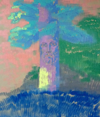 Tree man,2021,Oil on canvas,53x45.5cm