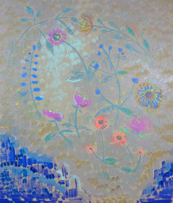 Mysterious flowers,2021,53x45.5cm,Oil on canvas