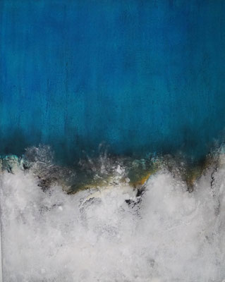 No.16 Gesteinsmehle, Pigmente auf Leinwand 80 x 100 cm (2024)