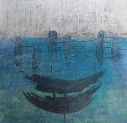 No. 15 Gesteinsmehle, Pigmente auf Leinwand, 60x60 (2025)