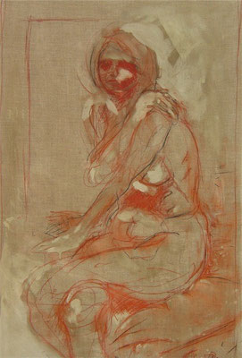 Ritratto di ragazza a sanguinia  120x80cm  08'07