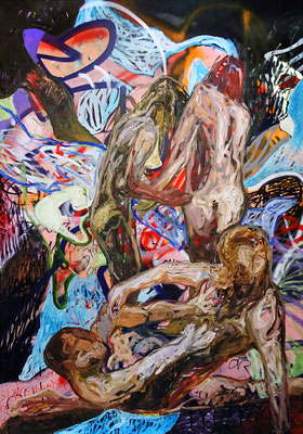 Untitled (temporary title), 200x140cm, mixed media on canvas,  2017
