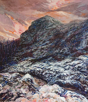 Vandring 23, 150x130cm, acrylic and oil on canvas, 2020