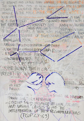 Untitled (porn), 200x140 cm, mixed media on canvas, 2014