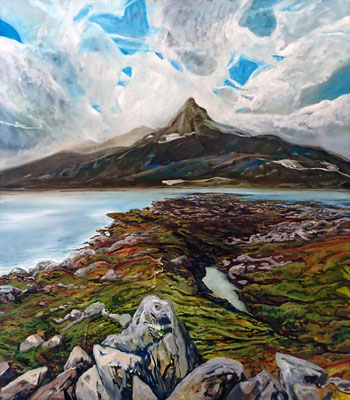 Swash, 160x140cm, mixed media on canvas, 2017