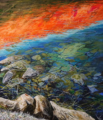 Vandring_13, 150x130cm, mixed media on canvas 2019