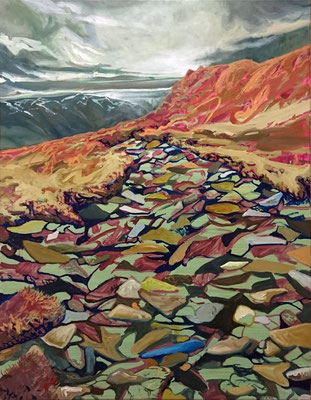 God of the high places-4,  90x70cm, mixed media on canvas, 2016