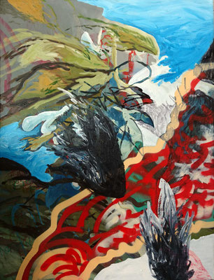 Untitled, 90x70cm, mixed media on canvas, 2016