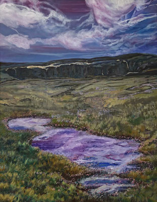 Aftersun, 90x70cm, mixed media on canvas, 2017