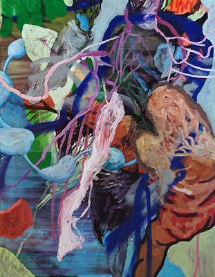 Untitled (temporary title), 90x70cm, mixed media on canvas,  2017