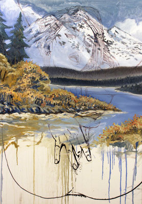 Pastorale 1, mixed media on canvas, 70x100cm, 2014