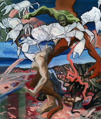 Apocalipse, 45x35cm circa, mixed media on canvas, 2015