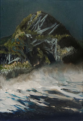 Vandring_9, 24x35cm, mixed media on canvas, 2019