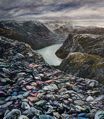 Vandring_16, 160x140cm, mixed media on canvas 2019