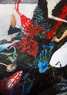 Untitled, 200x140cm, mixed media on canvas, 2016