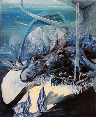 Lifelong hope, 46x38cm, mixed media on canvas, 2013