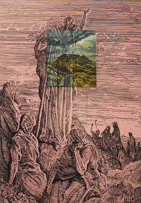 Ezekiel, mixed media on canvas, 200x140cm, 2015