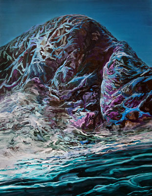 (cold) sea-foam latte, 90x70cm, mixed media on canvas, 2017