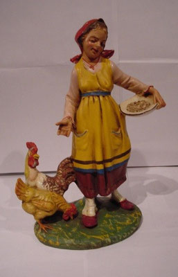 donna con galline