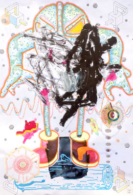Expressionnisme Monster 50 x 35cm R.K. 2024