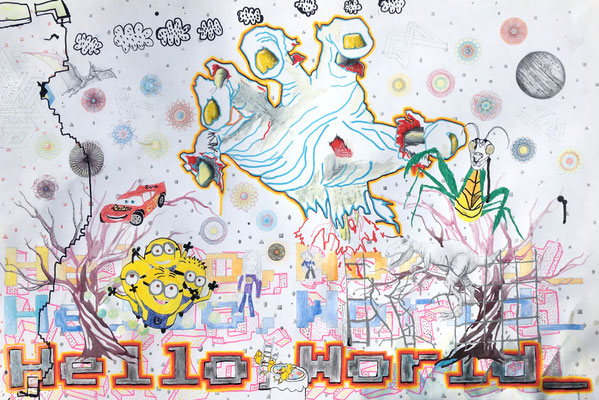 Hello world 65 x 95cm R.K. 2024