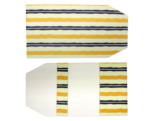 「横」に繰り返しの柄で、たたんでも柄が合います。上下逆でもＯＫなデザイン。