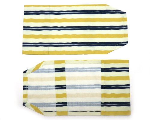 「横」に繰り返しの柄で、たたんでも柄が合います。上下逆でもＯＫなデザイン。