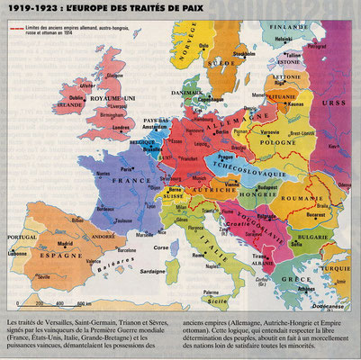 Carte politique de l'Europe en 1920