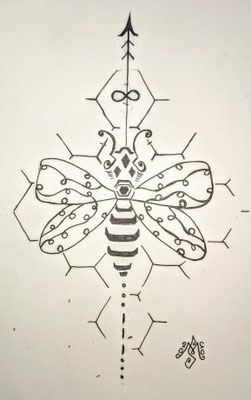 abeille à tatouer