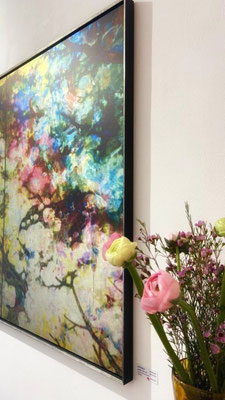 JARDINS 100/100 cm | print on brushed aluminium, wood frame