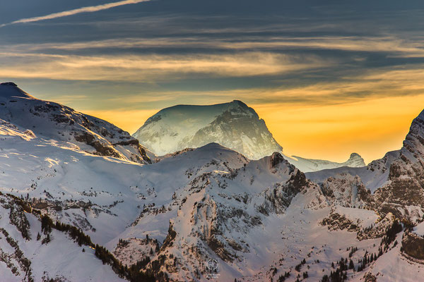 Kanton Glarus,Gärnisch,Glarnerland,Glarus,Abenddämmerung,Abenrot,Landschaftsfoto Glarnerland,