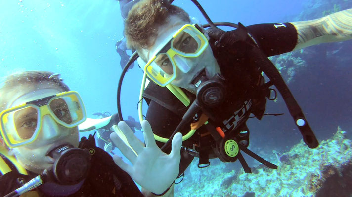 Selfie sous marin 