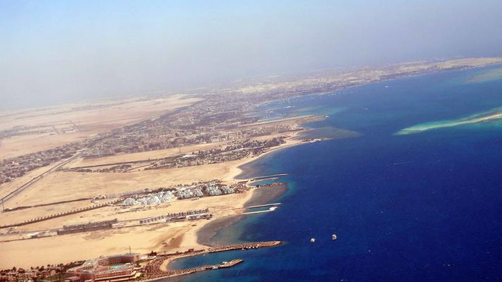 Anflug auf Hurghada