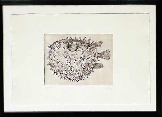 Radierung Fisch