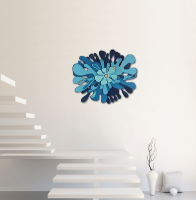 Papier Objekt in blau modern