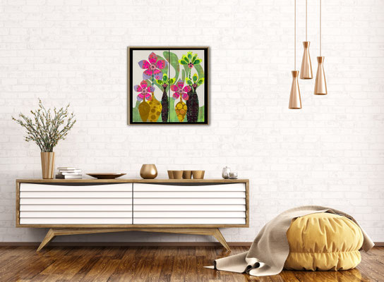 Florale Papiercollage modern