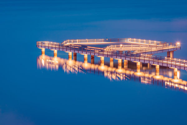 Seebrücke in Braunsbedra am Geiseltalsee