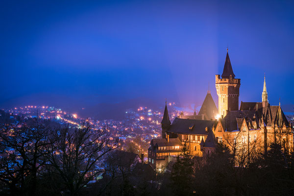 Schloss in Wernigerode im Winter